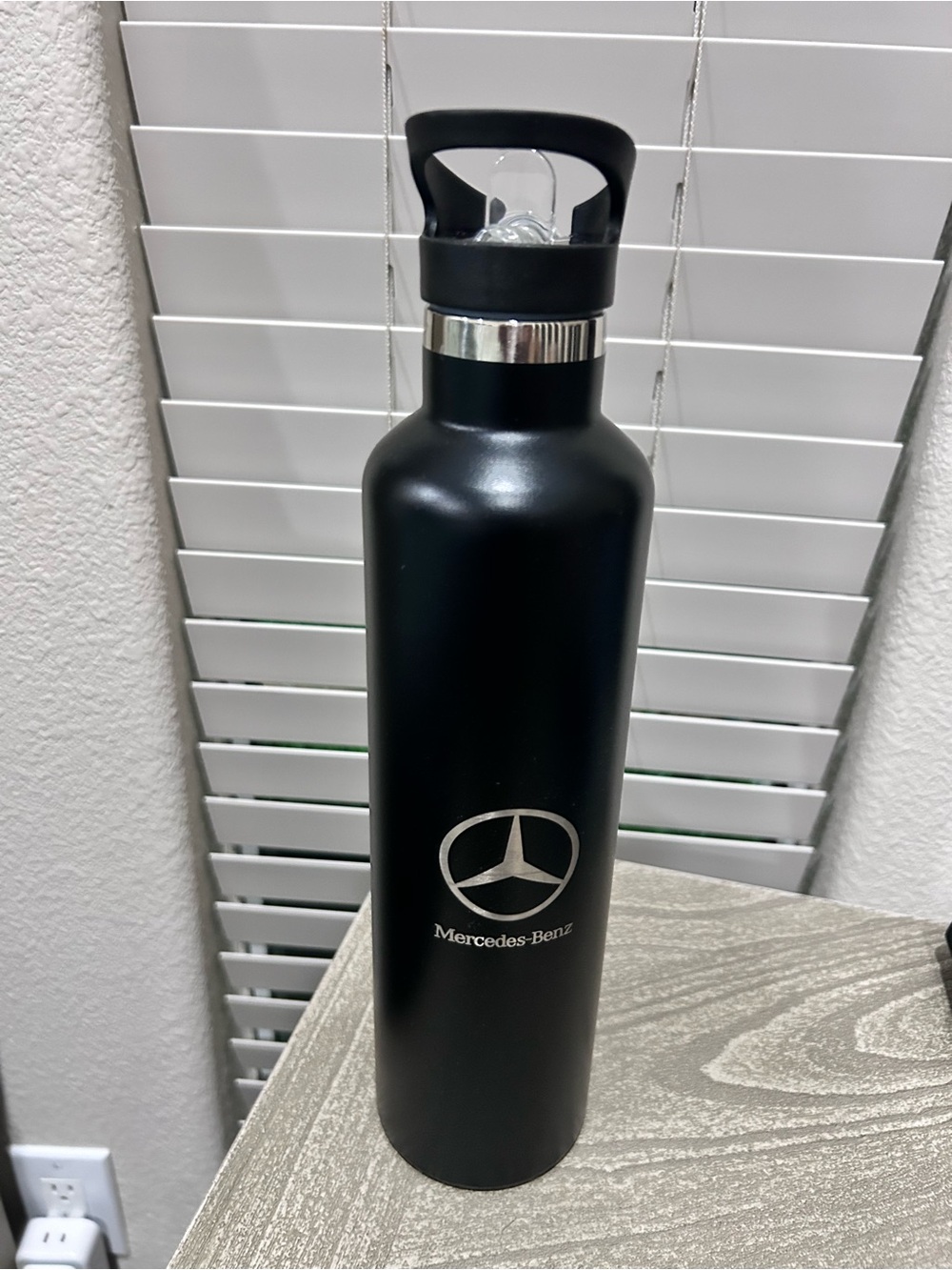 Mercedes-Benz Black Stainless Steel Water Bottle